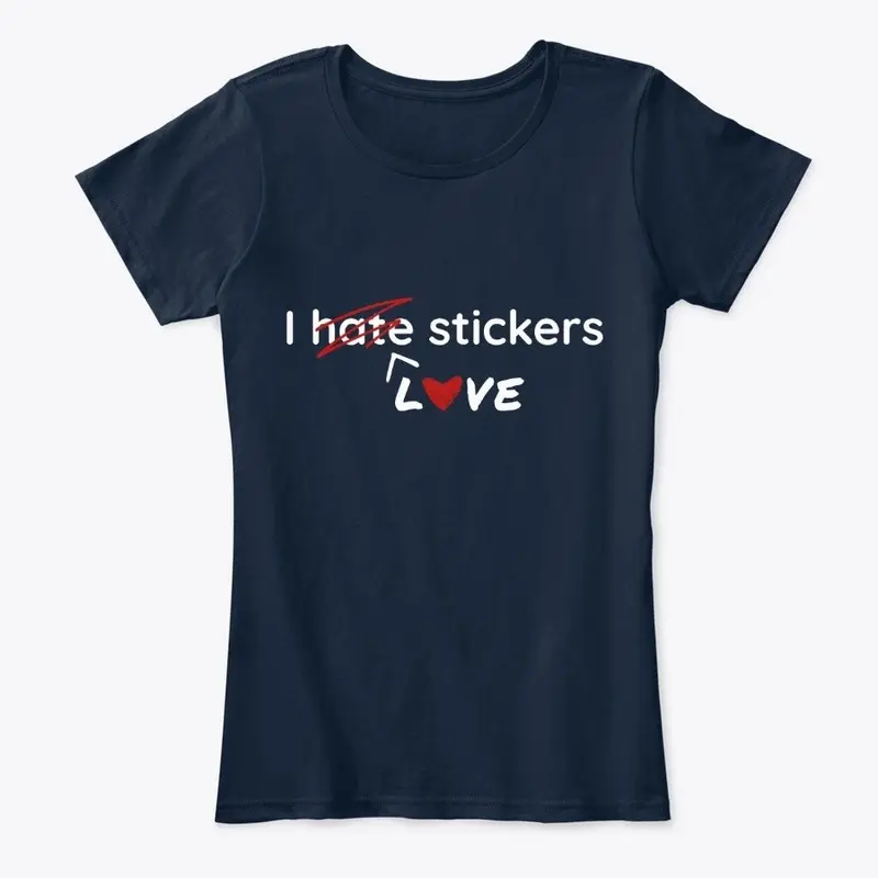 I ❤️ stickers - dark version