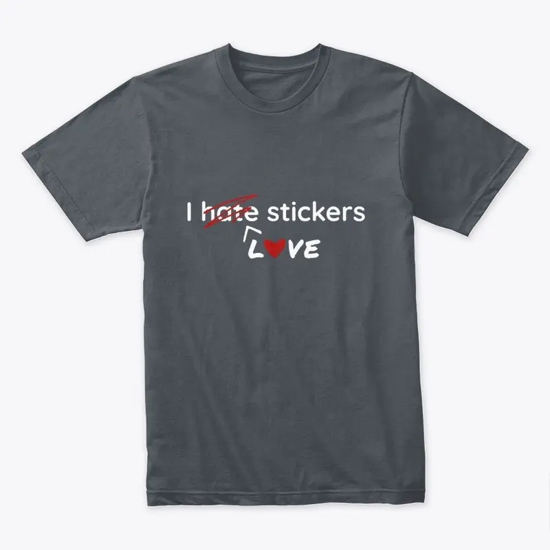 I ❤️ stickers - dark version